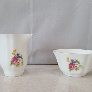 Vintage Royal Grafton Fine Bone China Creamer and Sugar Bowl, Made in England, Circa 1950s image 5