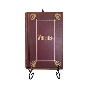 Whittier&#39;s Poems Antique Book, by John Greenleaf Whittier, Hurst & Co. Publishers