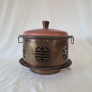 Antique Chinese Brass/Copper Hot Pot Cooking Stove – Unique Culinary Piece