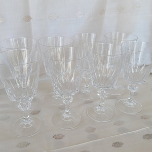 Vintage Crystal Stemware by "Princess House, Esprit" Set of 8 Crystal Glasses