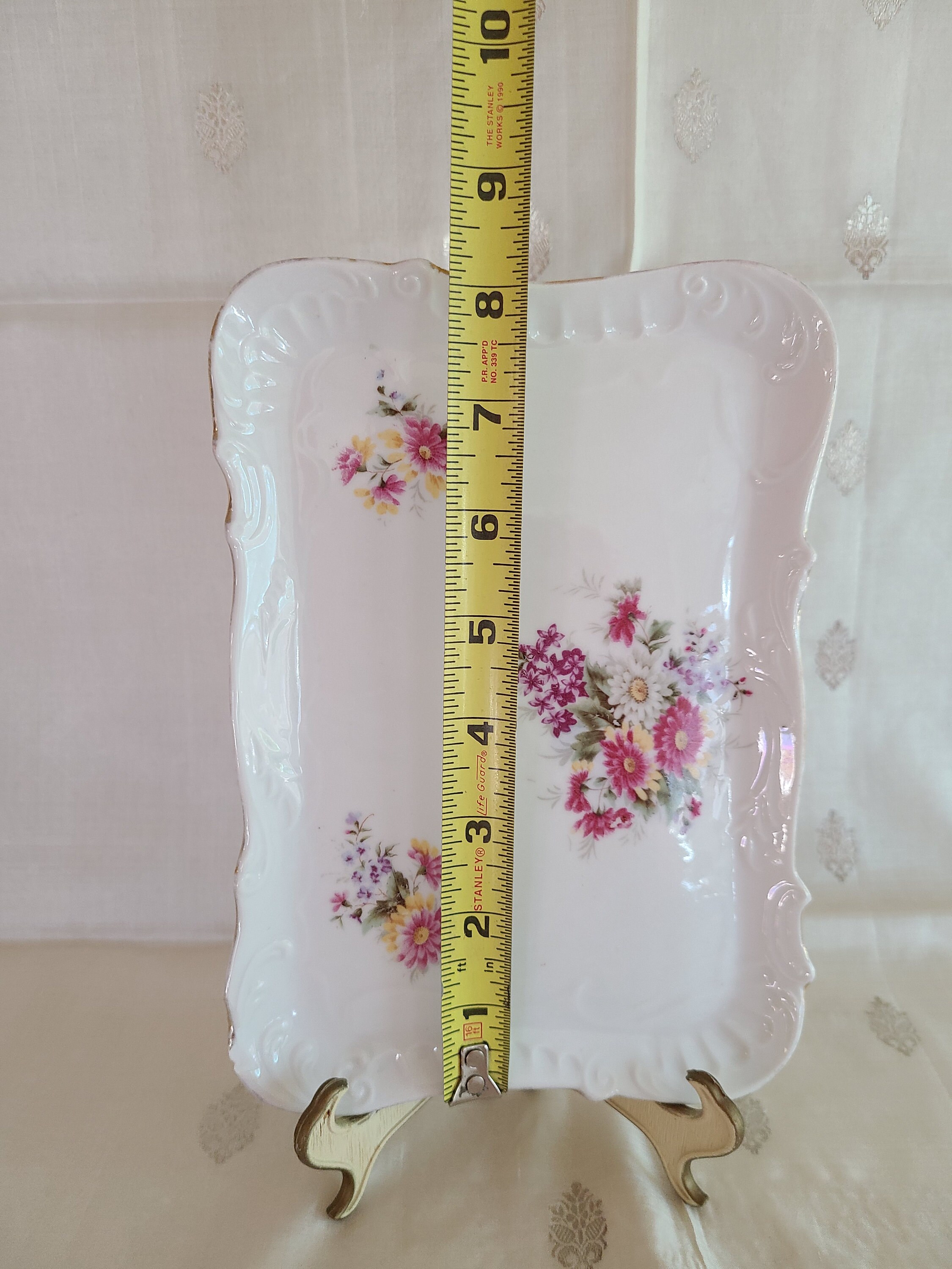 Vintage German Bone China Floral Tray Made in Munich Germany Etsy