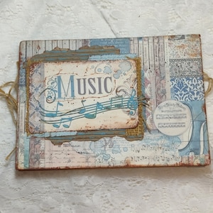 Scrapbooking Music Journal, Álbum de música Scrapbooking, Diario hecho a mano
