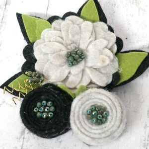 Felt Flower Brooch Flower Brooch Felt Jewelry image 2