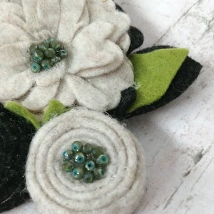 Felt Flower Brooch Flower Brooch Felt Jewelry image 4