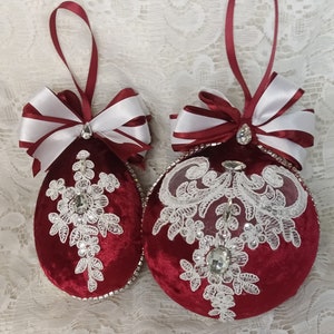 Christmas balls, Christmas lace balls, Christmas baubles, handmade Christmas balls, Christmas tree decoration, Christmas ornaments