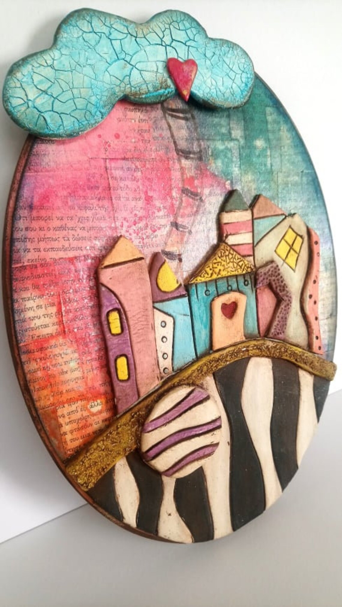 Clay Mixed Media Wall Decor Ceramic Wall Decor Ceramic Wall Etsy