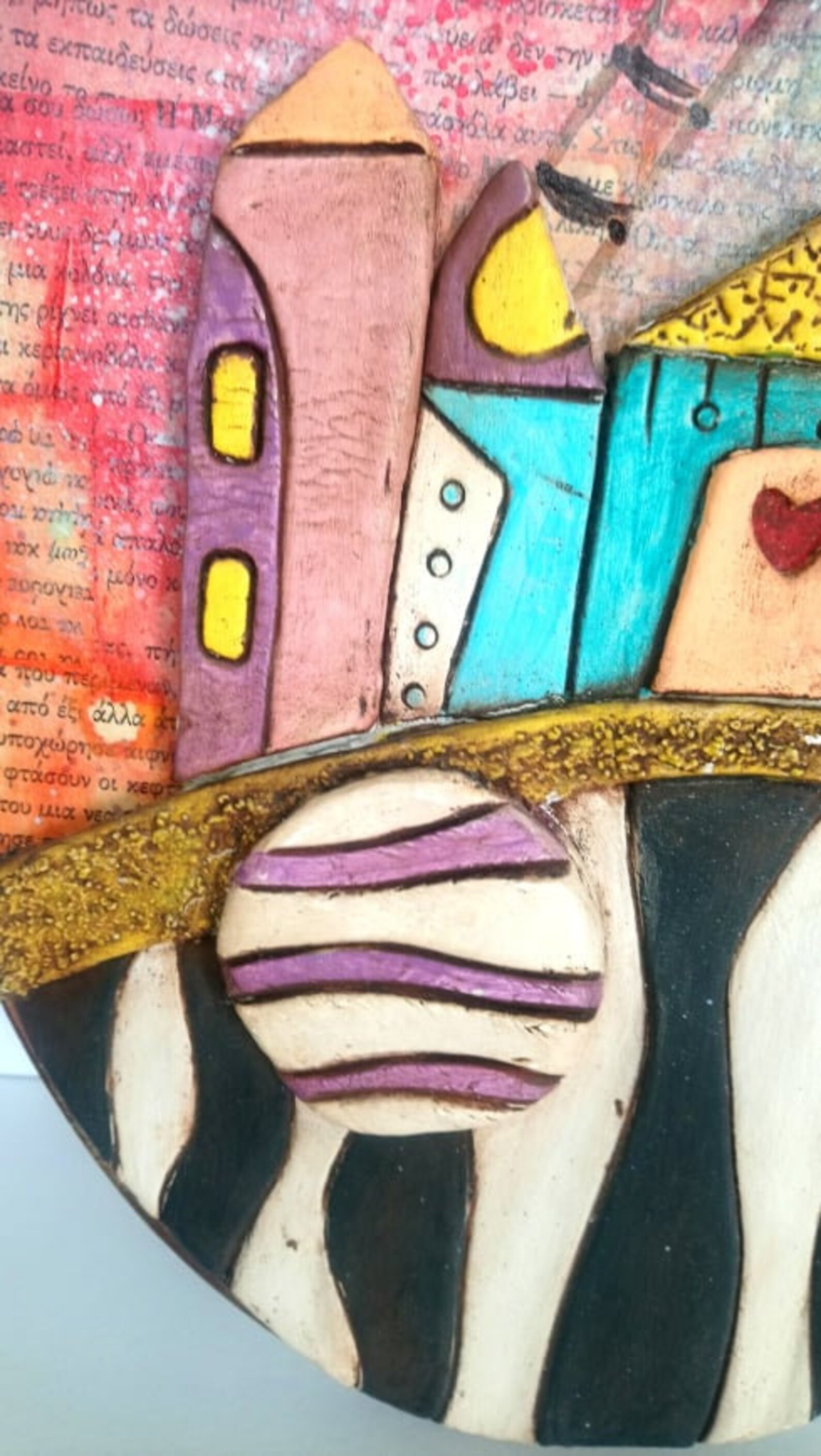 Clay Mixed Media Wall Decor Ceramic Wall Decor Ceramic Wall Etsy