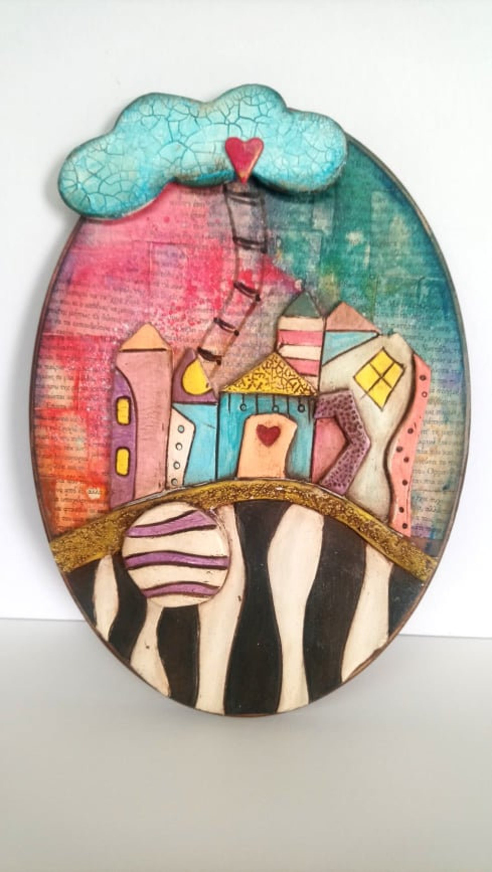 Clay Mixed Media Wall Decor Ceramic Wall Decor Ceramic Wall Etsy