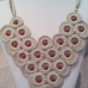 Crochet Necklace  Colar Necklace  Statement Necklace