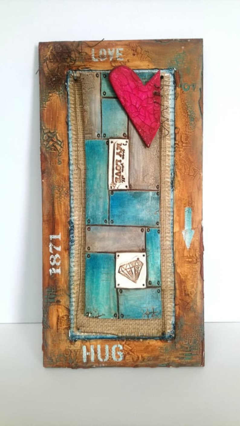 Clay Mixed Media Wall Decor, Ceramic Wall Decor, Ceramic Wall Art Etsy