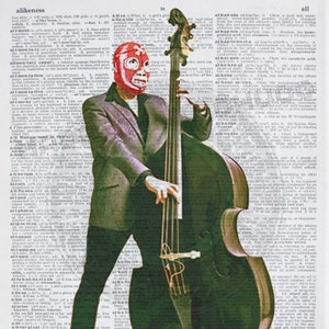 Mexican Lucha Libre Art Print &quot;Pachuco Boogie (Don Tosti Nocturne)&quot; dictionary page book art print