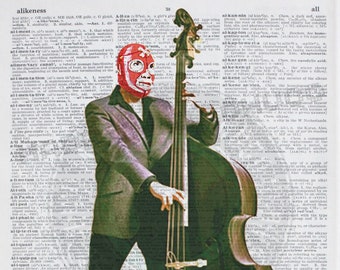 Mexican Lucha Libre Art Print "Pachuco Boogie (Don Tosti Nocturne)" dictionary page book art print