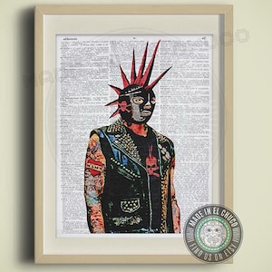 Lucha Libre Dictionary &quot;The Ballad of Juan Punk&quot; Wall Art Office Apartment