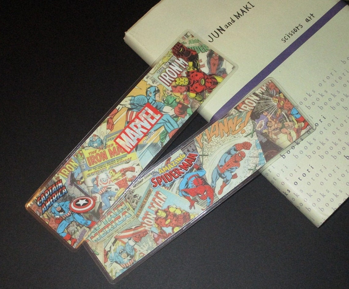 Marvel bookmark for books / Superheroes Marvel characters | Etsy