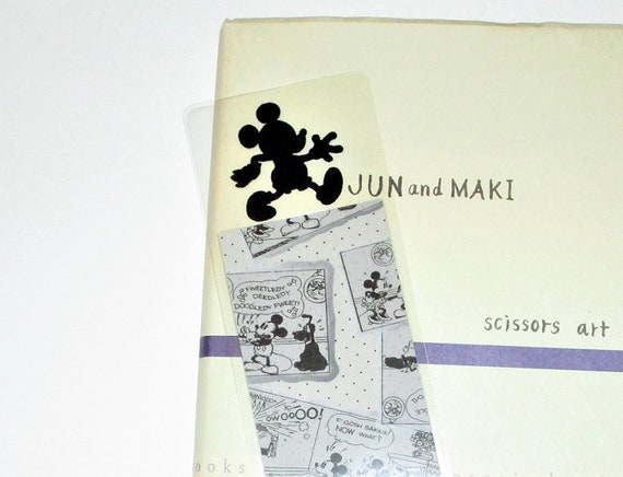 Mickey mouse bookmark for books Mickey and Minnie comics print | Etsy