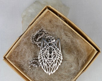 Wolf, Charm, necklace.