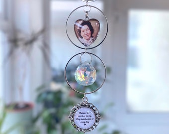 Sun Catcher, Memorial Hanging Decoration, In Memory Of Decoration, Personalised Photo And Wording Gift, Sympathy Gift, Bereavement Keepsake.