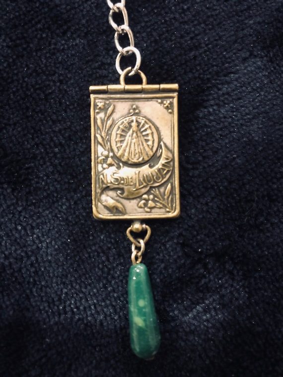 Vintage inscribed  chatelaine locket and pendant … - image 4
