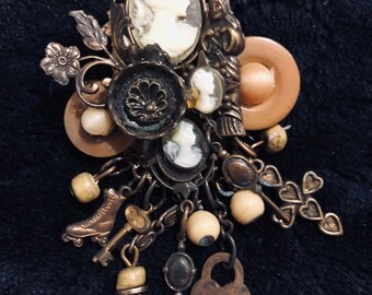 Lisa Carlson Antique Composite Brooch 3