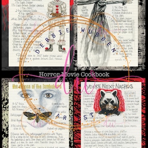 Horror Movie Cookbook, Free bookmark, The Kitchen Under the Stairs, cult classic horror, scary movie, easy recipes, Free shipping