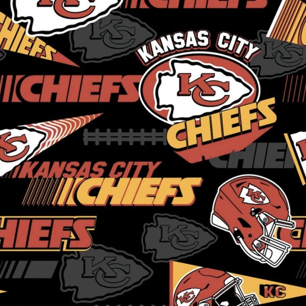 Fabric BTY Kansas City Chiefs Retro NFL 70112 D