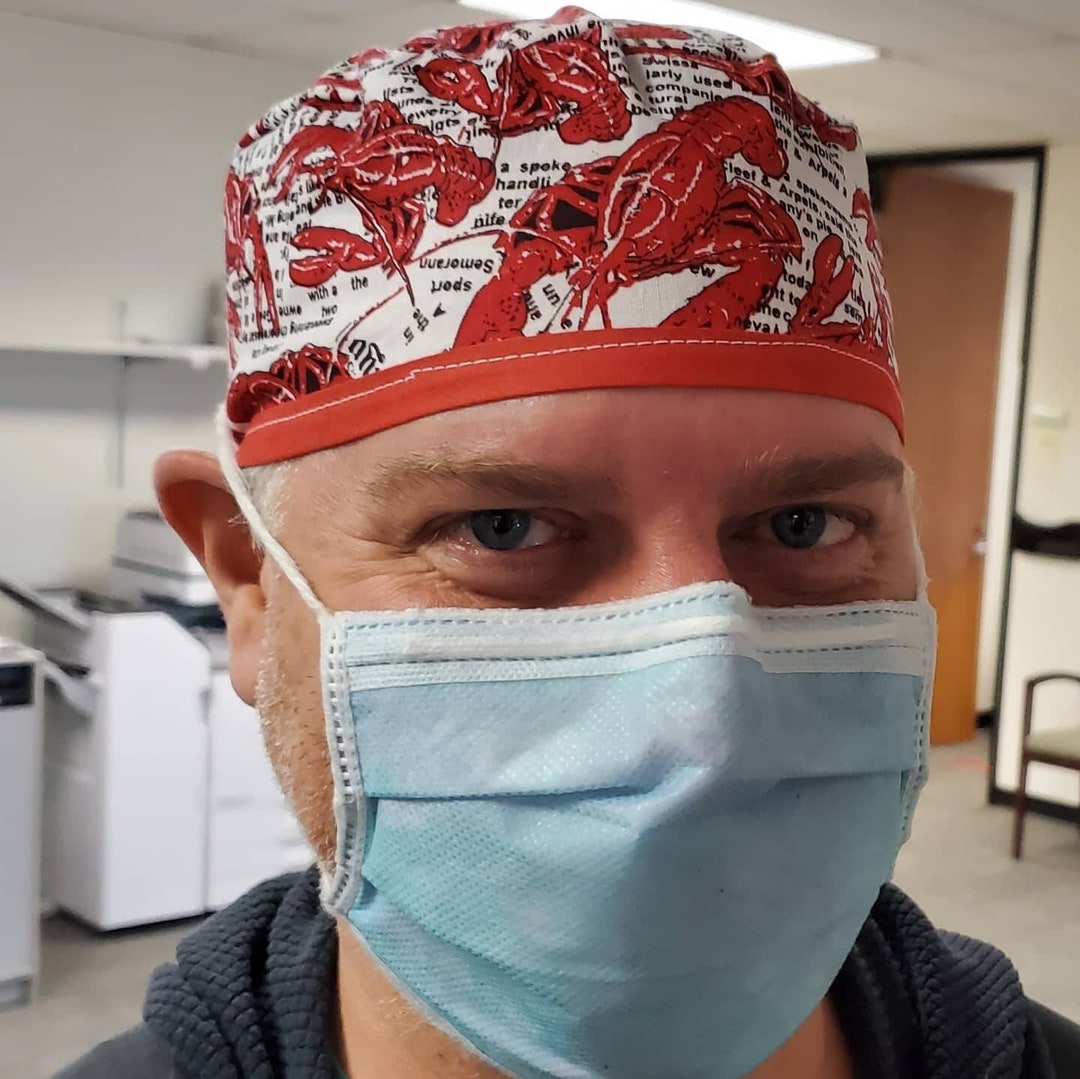 Boiled Crawfish Lobster Scrub Caps Etsy