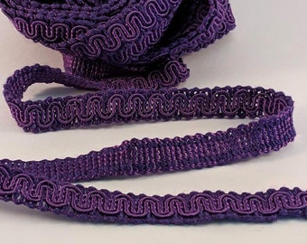 Scroll Gimp - 1/2" Purple Flat Trim - Renaissance Faire - Victorian