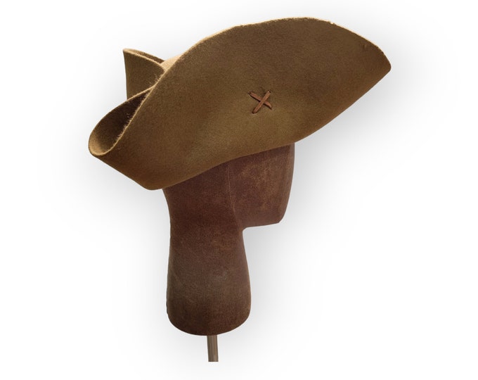 Pauper's Tricorn - Poor Man's Tricorn - Laced Tricorn - Cocked Felt Hat - Colonial Tricorne - Revolutionary