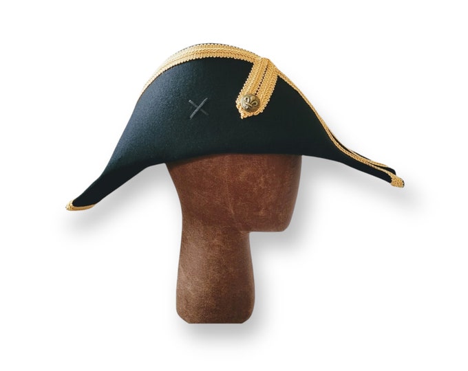 Bicorne with Gold Trim - American Cocked Hat - War of 1812 - Napoleon