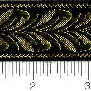 Gold Metallic Wheat Trim 1 Black Renaissance Faire Victorian image 5