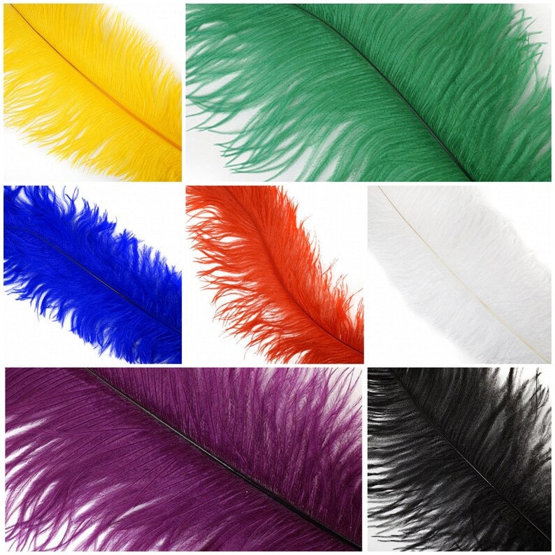 White Ostrich Feathers Plumes DRABS 13 to 16 Inch 1 to 100 