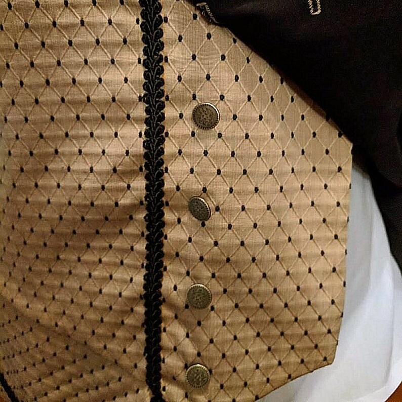 Camel Sussex Brocade Fencing Doublet Gipsy Peddler SCA Rapier Armor