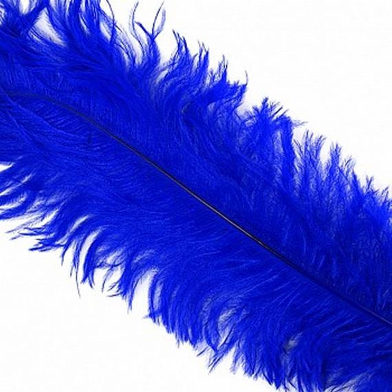 BULK 1/4lb Ostrich Feather Spad Plumes 12-16 (Royal Blue) for