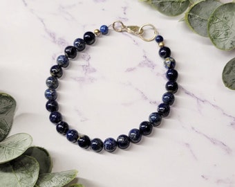 Lapis Lazuli Beaded Bracelet - Healing Bracelet - True Love Bracelet - Stone Bracelet