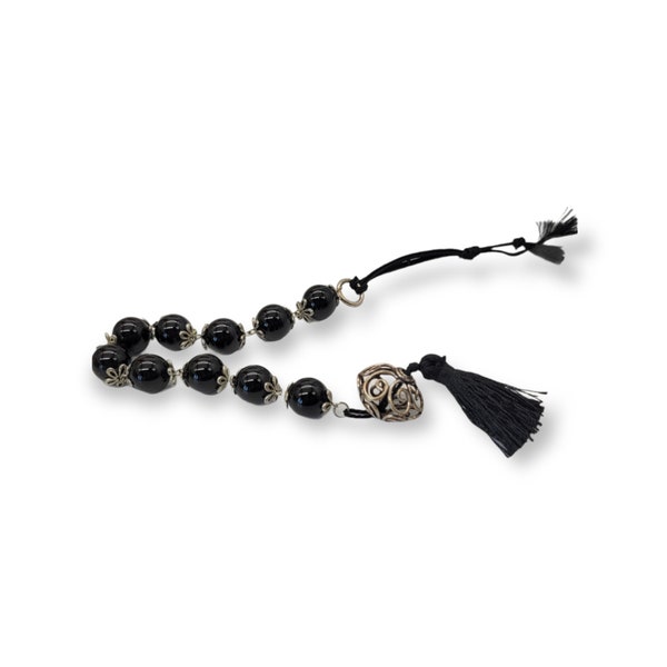 Onyx Paternoster with Pomander - Tenner - Paternoster - Chaplet