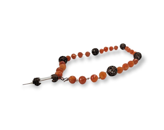 Love and Peace Relic on Carnelian Tenner - Chaplet Paternoster Rosary