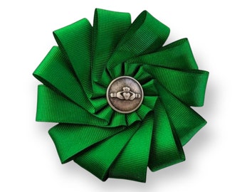 Celtic Cockade for Tricorn or Bicorne - Society of United Irishmen - Claddagh