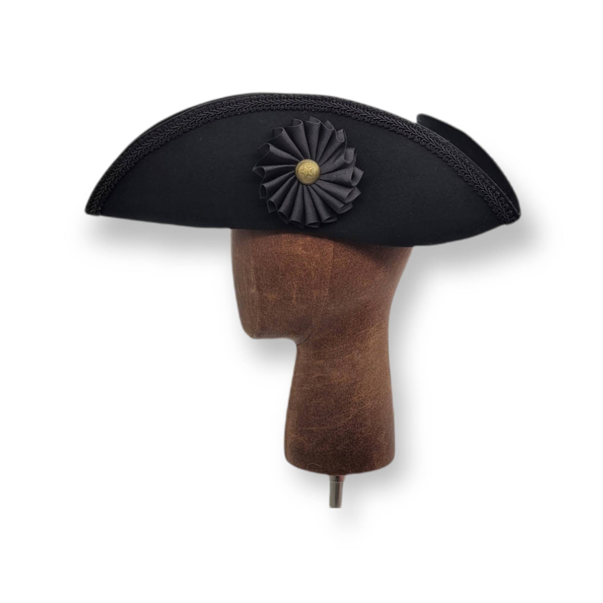 Field Officer'S Tricorn Koloniale Zwarte Trim Hoed - Etsy Nederland