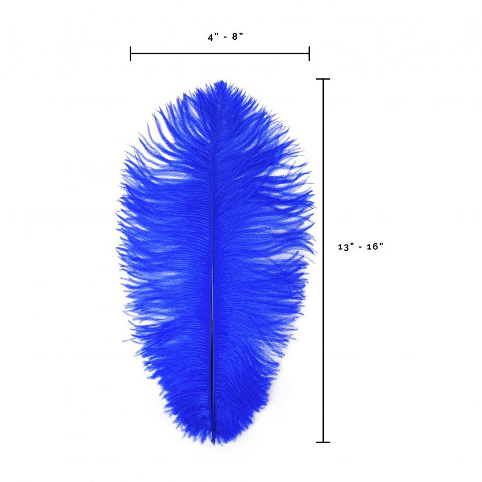 Royal Blue Ostrich Drab Feathers