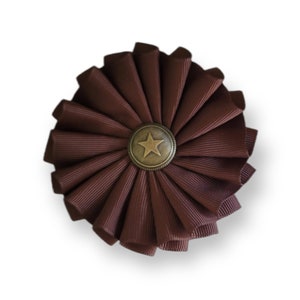 Brown Soldier&#39;s Pleated Cockade - Revolutionary - Colonial America - Hanover England