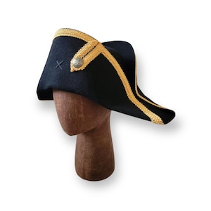 Bicorne with Gold Trim - American Cocked Hat - War of 1812 - Napoleon