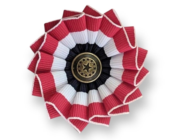 American Patriotic Cockade Red White Blue - Multi-Star