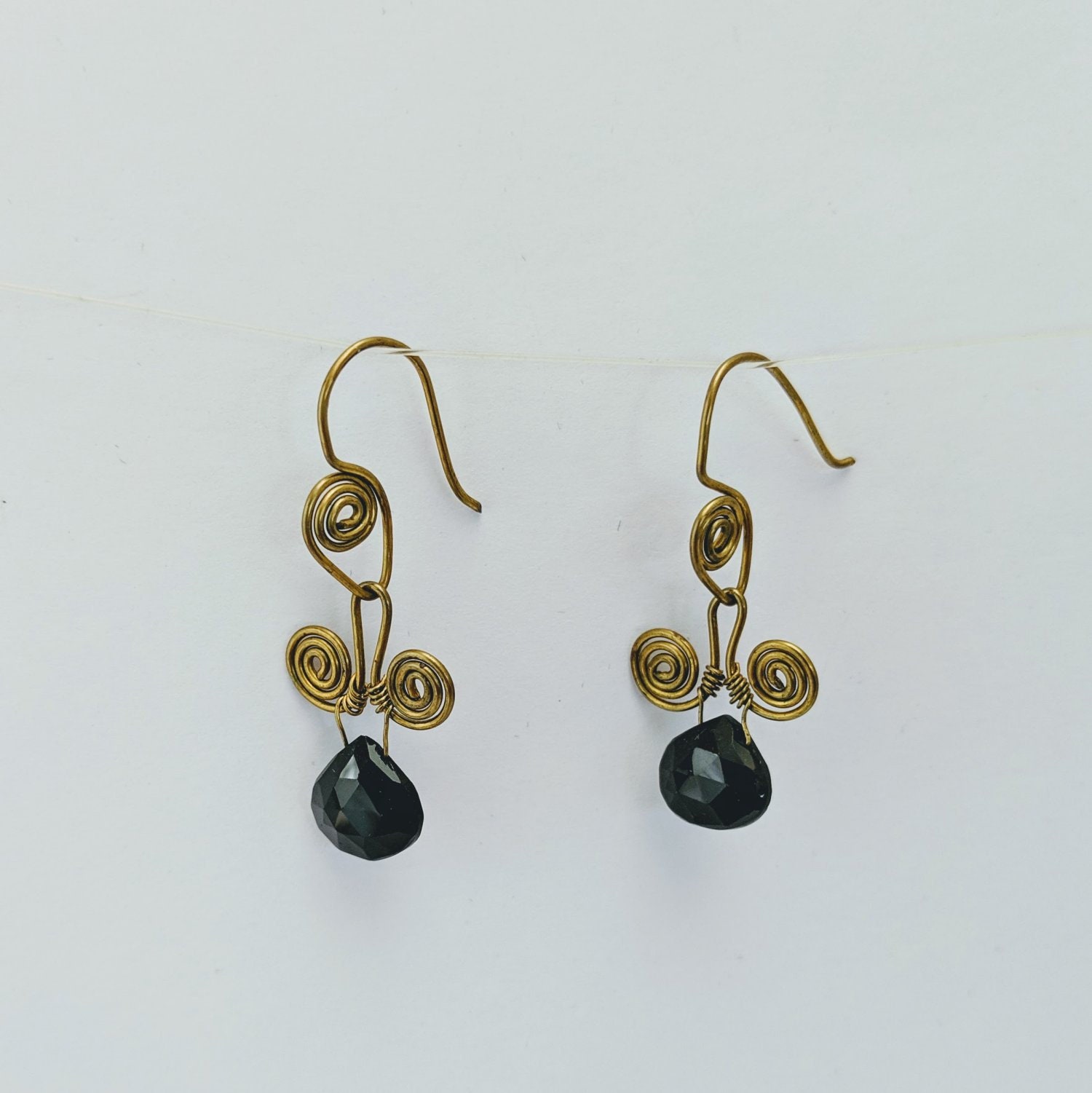 Spinel Sacred Spiral Earrings Celtic Egyptian Byzantine | Etsy