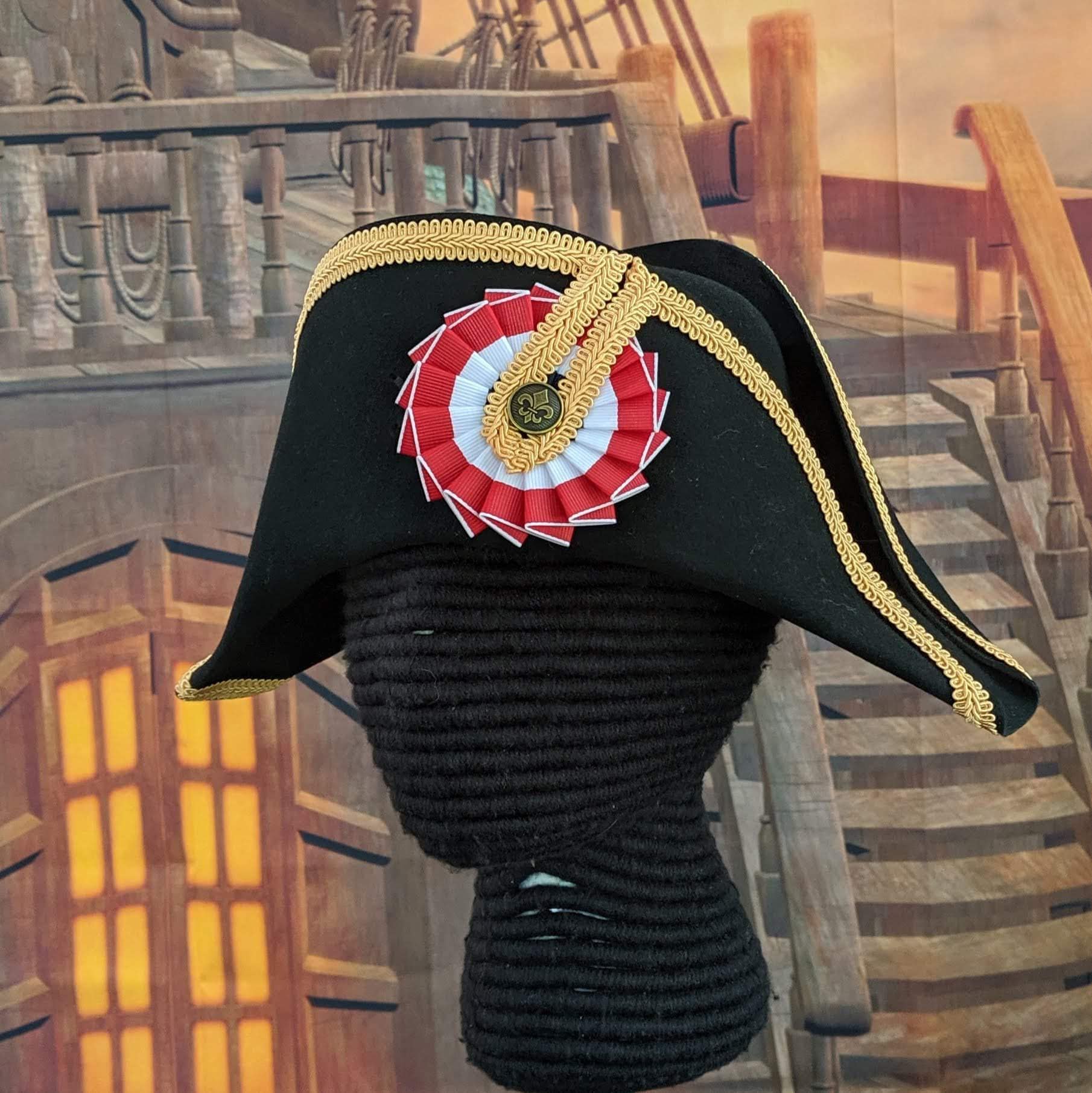 Napoleon Bicorne with Gold Trim American Cocked Hat Red | Etsy