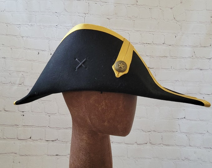 Bicorne with Gold Edging - American Cocked Hat - War of 1812 - Napoleon