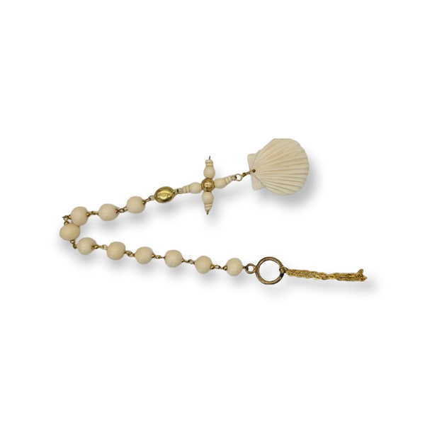 Pilgrim's Shell Bone Paternoster w/ Credo Cross - Tenner Rosary