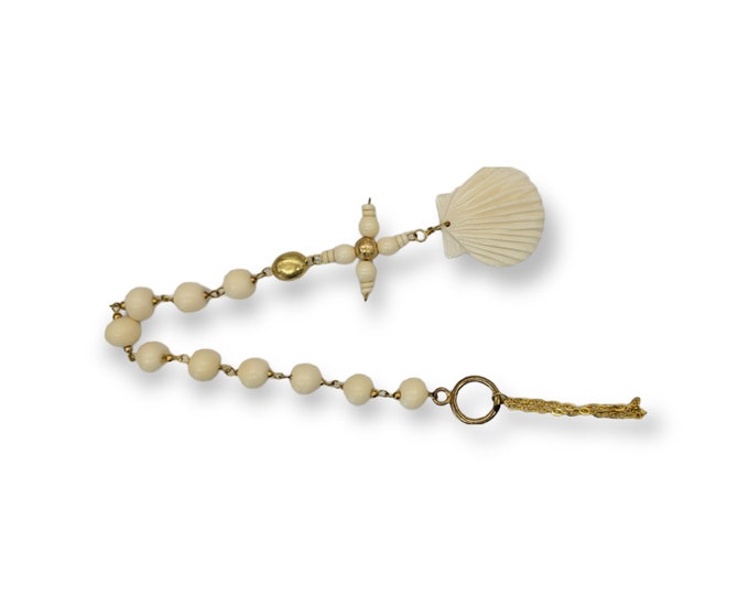 Pilgrim's Shell Bone Paternoster w/ Credo Cross - Tenner Rosary
