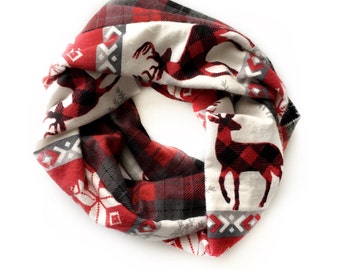 christmas scarf plaid reindeer infinity scarf boys scarf girls scarf circle scarf kids scarf womens christmas scarf plaid scarf gift - Christmas Scarfs christmas scarf plaid reindeer infinity scarf boys scarf girls scarf circle scarf kids scarf womens christmas scarf plaid scarf gift - Christmas Scarfs
