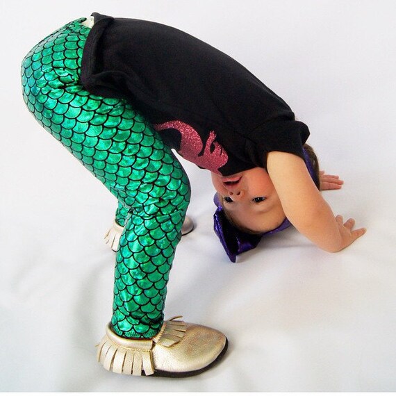 Toddler Kids Baby Girls Mermaid Scale Long Leggings Fish Tight Pants 1-5T