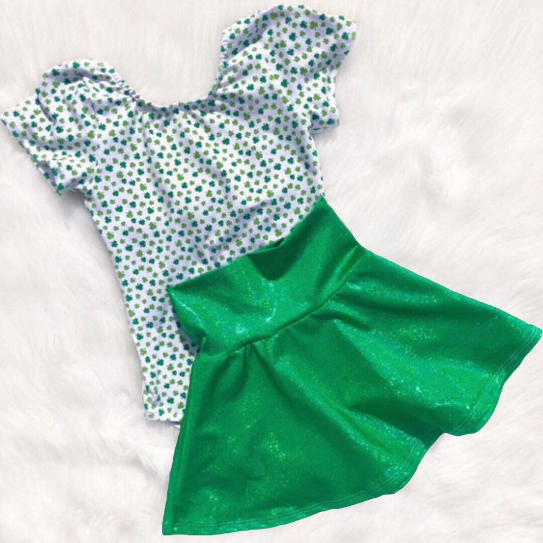 Shamrock Leotard St. Patricks Day Leotard Baby Toddler Girls Etsy